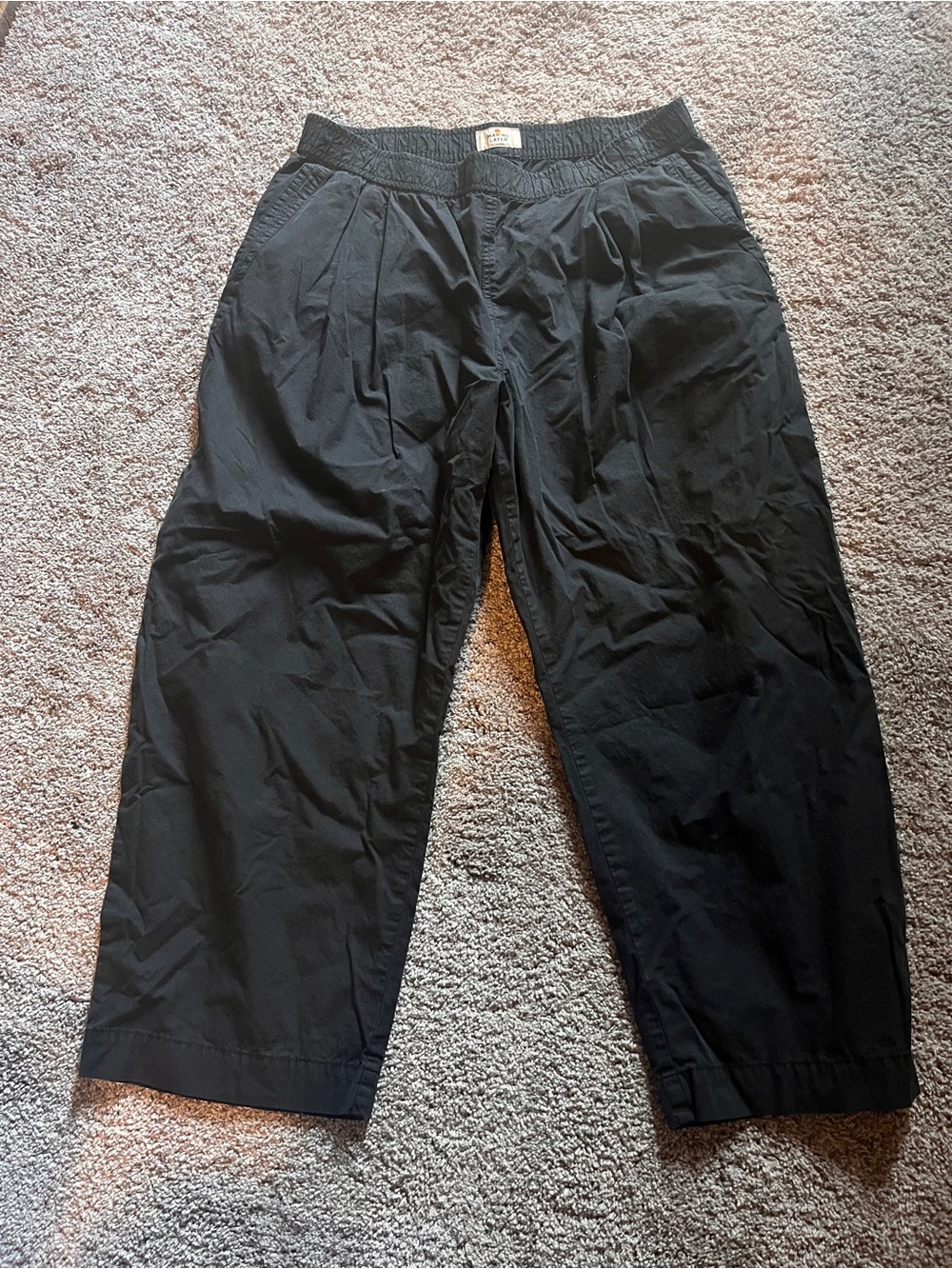 Women’s Marie layer Black Relaxed Elastic-Waist Pants
